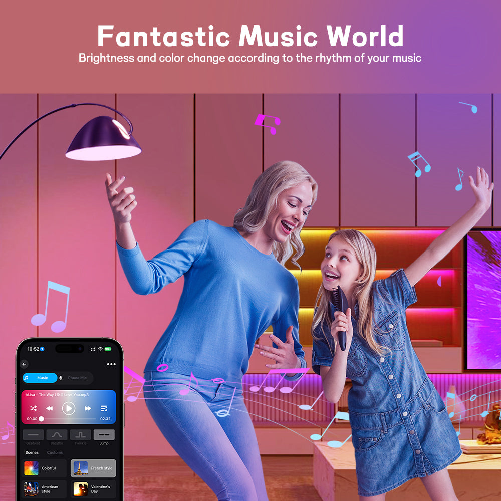 Smart WiFi LED Bulb E26 - RGB+CCT Tunable 15W, 1200LM, Alexa & Google Home Compatible for North America