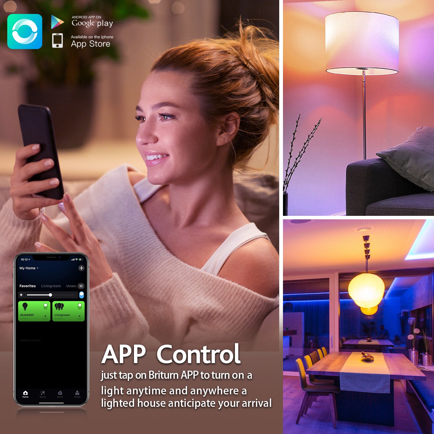Smart WiFi LED Bulb E26 - RGB+CCT Tunable 15W, 1200LM, Alexa & Google Home Compatible for North America
