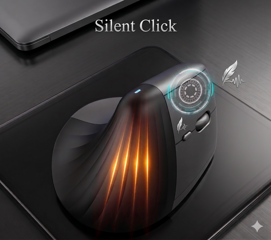 Anrexis Ergonomic Vertical Mouse – Natural Grip Silent Wireless Mouse