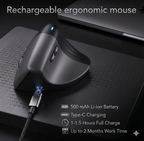 Anrexis Ergonomic Vertical Mouse – Natural Grip Silent Wireless Mouse