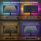 monitor light with daynamic modes