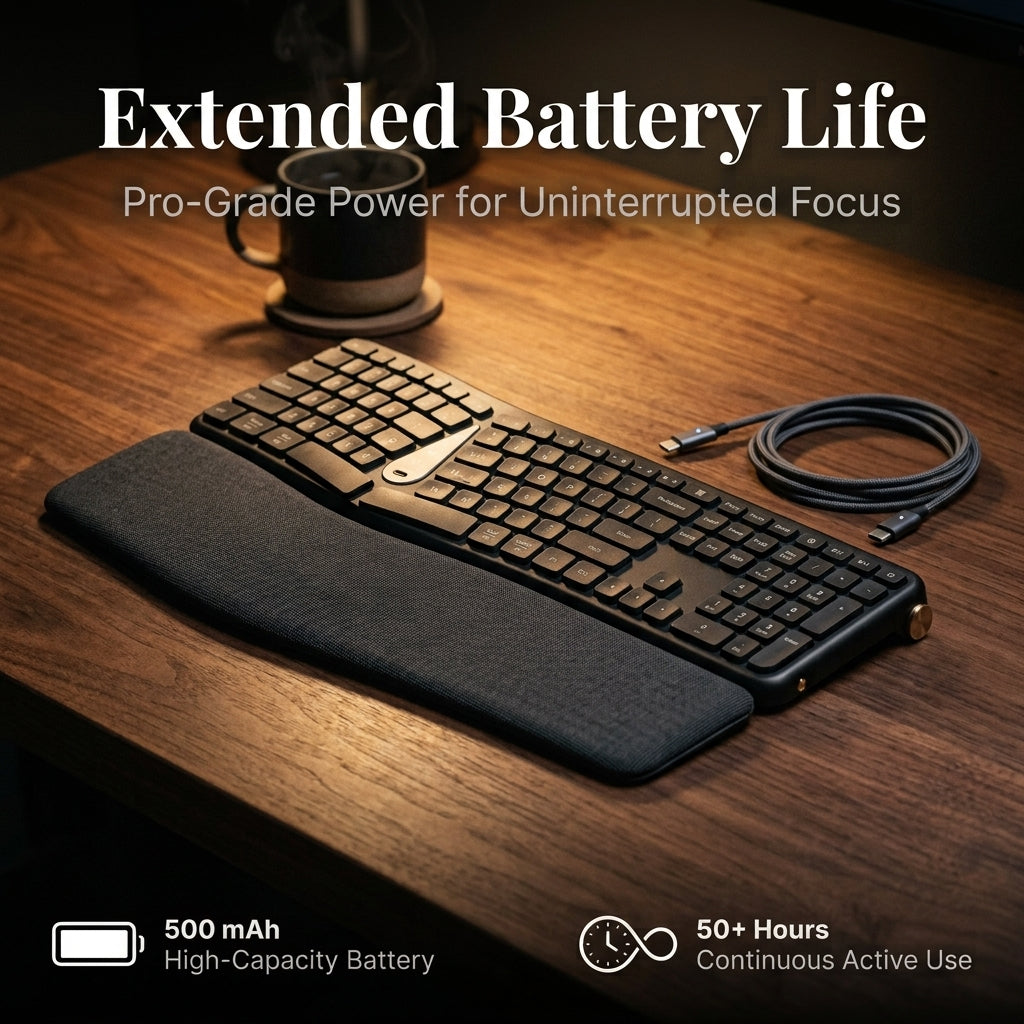 long hours wireless keyboard